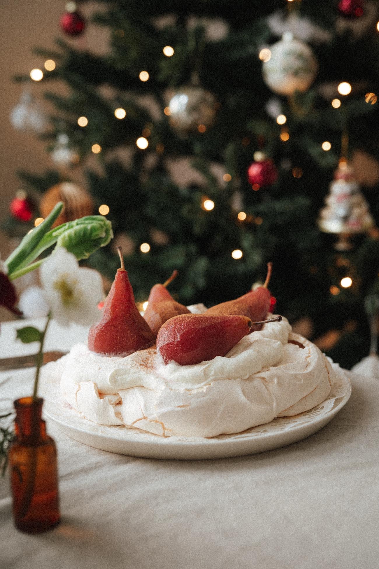 Joulupavlova & Glögipäärynät