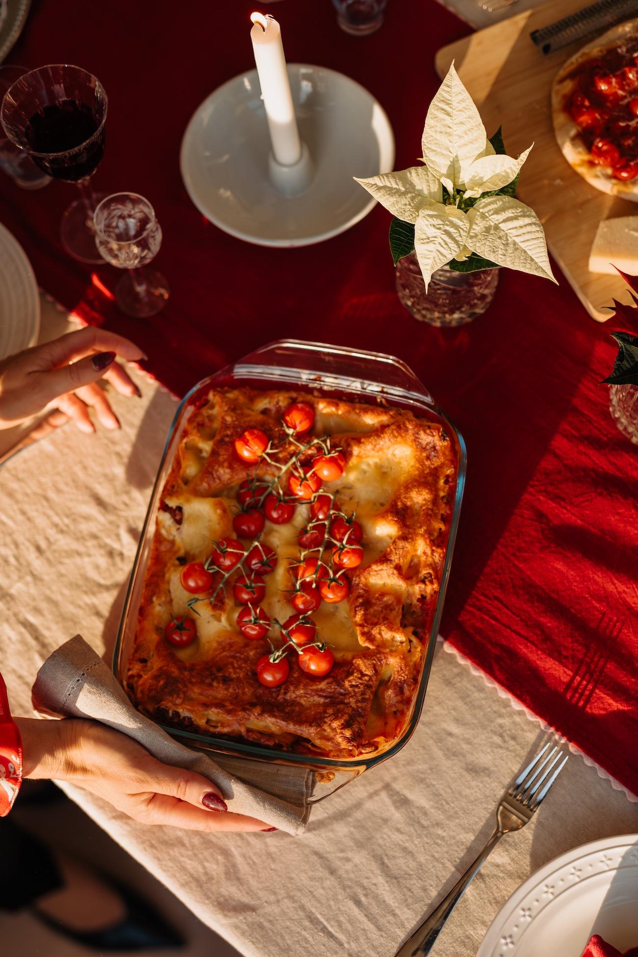 Kolmen juuston lasagne
